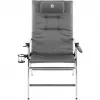 Tumbona acolchada, 5 posiciones 2000038333, silla de camping Gris/Plata