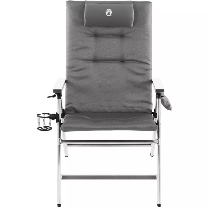 Tumbona acolchada, 5 posiciones 2000038333, silla de camping Gris/Plata