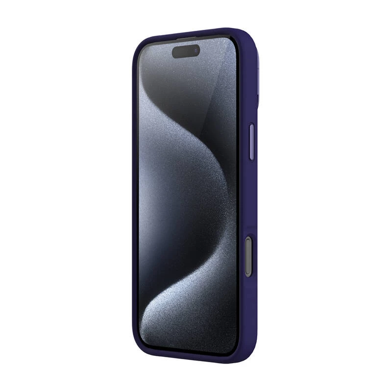 Funda magnética Nillkin LensWing para iPhone 16 Pro Max – morada, sujeción magnética, recortes precisos