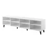 Mueble TV cama meble ASTI 200×42×52 cm blanco mate
