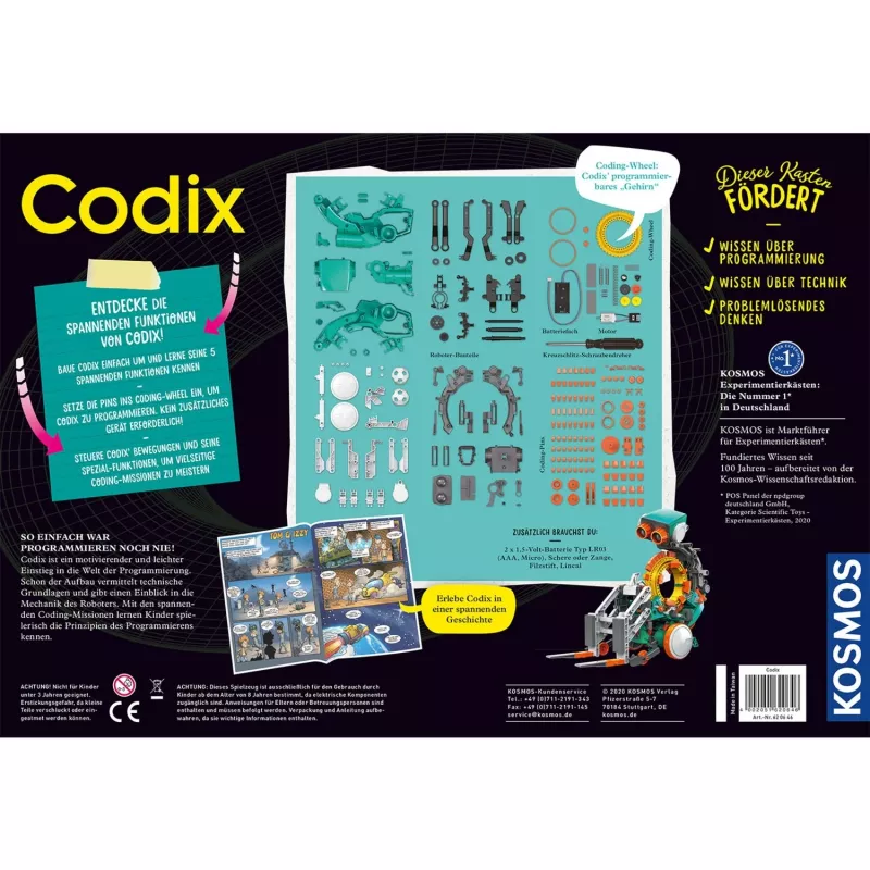 Kosmos Codix, kit, 8 años Kosmos Codix. Tipo de producto: kit, edad mínima recomendada: 8 años