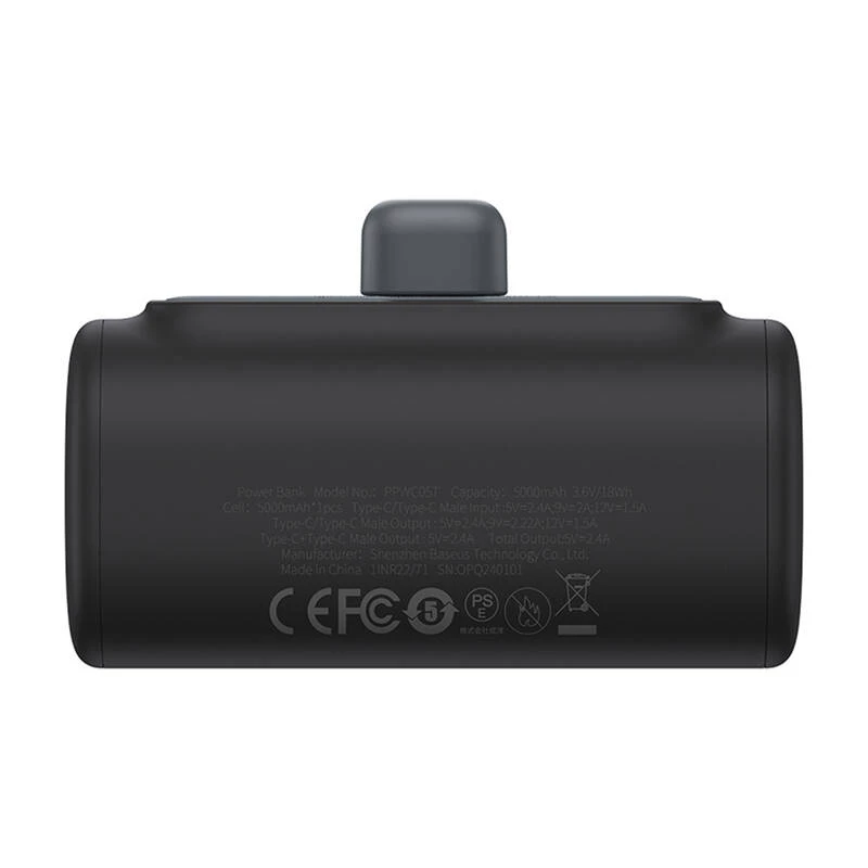 Batería externa Baseus Compact (IP Edition) 20W USB-C Fast Charge 5000mAh Cluster Negra