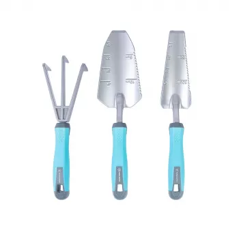 Set de herramientas de jardín Extralink 3 piezas — Pala, paleta, rastrillo de mano