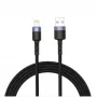 Cable de datos USB a Lightning Tellur 1,2 m nailon trenzado negro