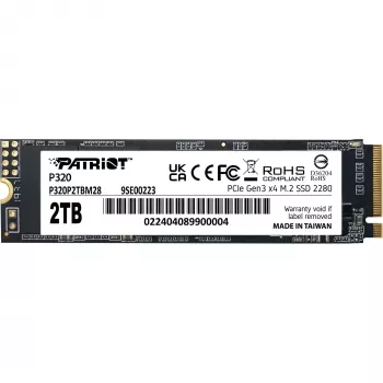 Unidad SSD Patriot P320 2TB M.2 2280 PCIe 3.0 x4 NVMe