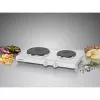 Placa de cocina cerrada Rommelsbacher THS 2590, 2 zonas, mando giratorio