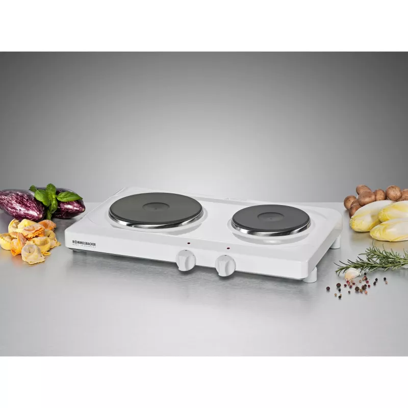 Placa de cocina cerrada Rommelsbacher THS 2590, 2 zonas, mando giratorio