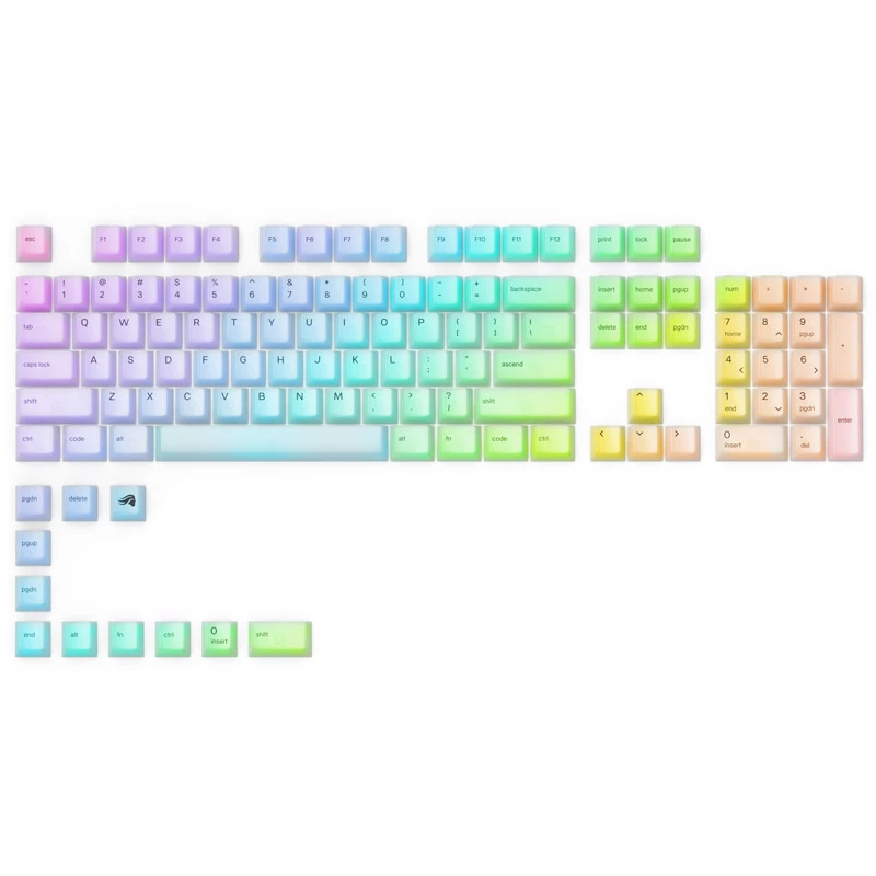 Set de teclas mecánicas Triton Glorious Polychroma RGB — 115 teclas, perfil moldeado