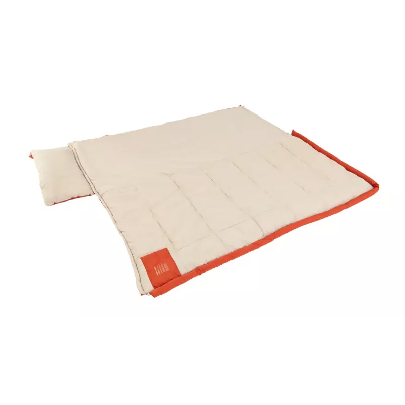 Saco de dormir Outwell Contour Lux rectangular para adultos, poliéster, 2200×850 mm, altura máxima del usuario 190 cm, rojo