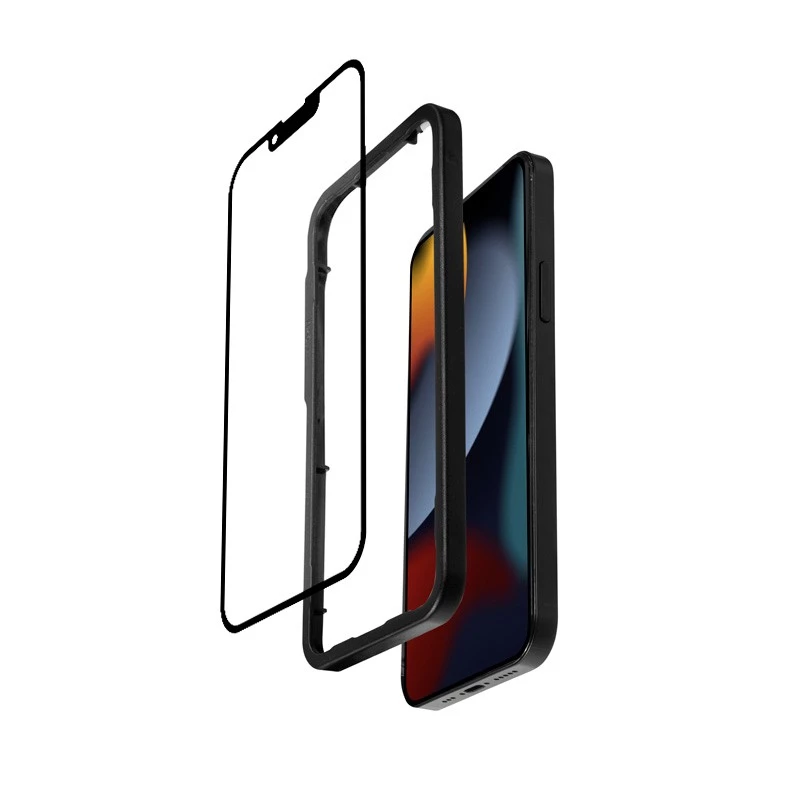 Protector de pantalla de cristal templado Crong para iPhone 16e / 14 / 13 / 13 Pro — cobertura total 3D