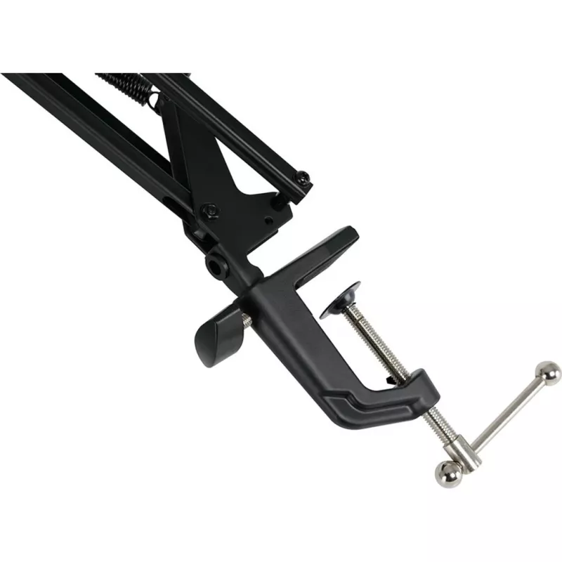 Soporte de sobremesa con brazo Mackie DB-100 negro para mesas de mezclas compactas y equipos de estudio