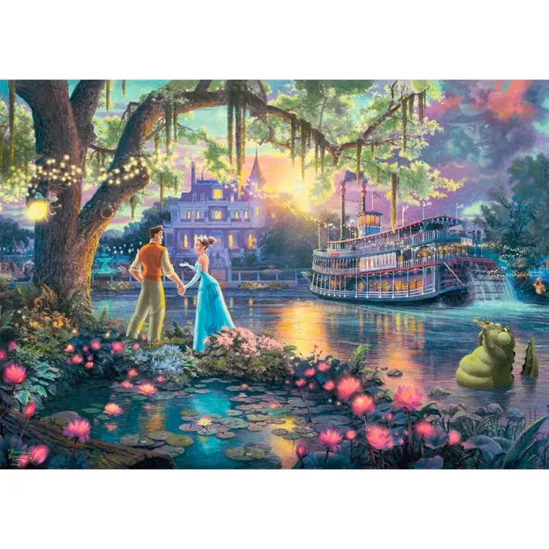 Thomas Kinkade Studios: Disney Dreams Collection - Tiana y el sapo, puzle 1000 piezas