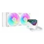 Refrigeración líquida todo en uno DeepCool LT240 White — radiador de 240 mm, 2 ventiladores PWM de 120 mm (600–2400 rpm), tubos de 41 cm, para LGA1150
