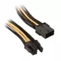 Cable SilverStone PCI de 8 pines a PCIe de 6+2 pines, 250 mm – negro/dorado