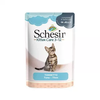 SCHESIR atún en gelatina - Comida húmeda para gatitos - 85 g