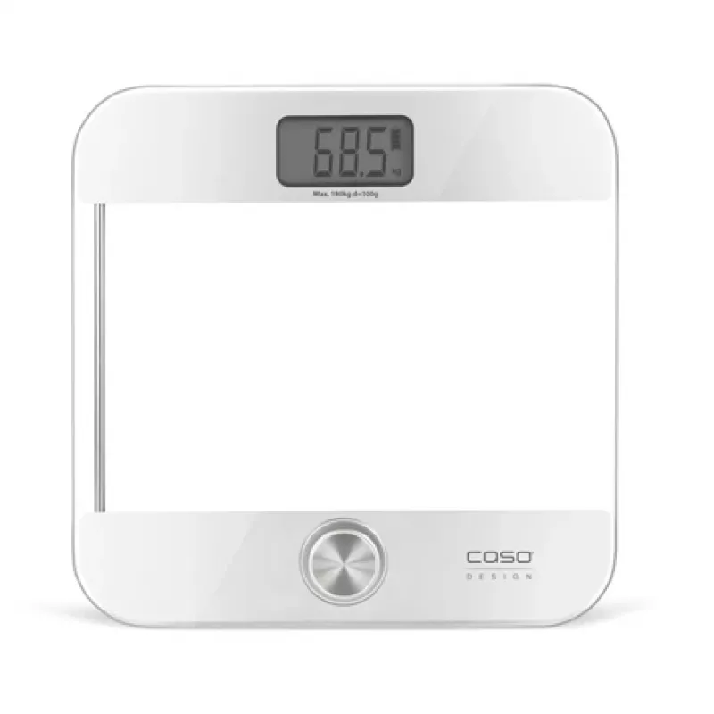 Báscula de baño electrónica Caso Body Energy Ecostyle 03416 — máx. 180 kg, precisión 100 g, blanca/gris
