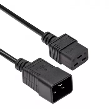 Cable de extensión para servidor Akyga AK-UP-03 IEC C20 a C19, 1,8 m, negro