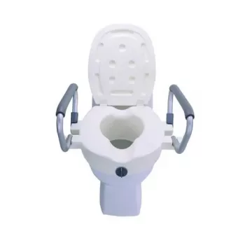 Elevador de inodoro ANTAR AT51205 extensión con asas plegables, 10 cm de altura de asiento, capacidad hasta 180 kg, ancho entre asas 470 mm