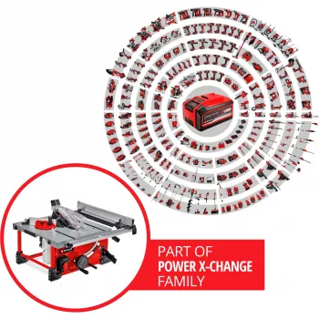 Sierra circular de mesa a batería Power X-Change TE-TS 36/210 Li-Solo, 36 voltios (2x18 V) (rojo, sin batería ni cargador)