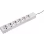AS Schwabe 11611 regleta sin interruptor, blanca, con toma de tierra