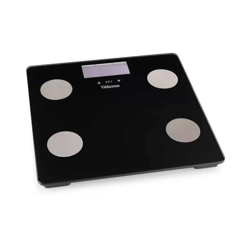 Báscula de baño Tristar WG-2442 — báscula digital, máx. 150 kg, precisión 100 g, IMC, negra