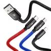 Cable USB BASEUS Colorfone CAMLT-BSY01 1,2 m USB A 3 x USB C negro, rojo, azul