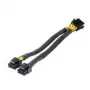 Cable adaptador de alimentación de CPU Akasa 8-Pin a Dual 4+4-Pin (AK-CBPW35-20)