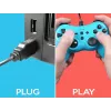 Mando con cable SUBSONIC SA5488-1 Neon Blue — para Nintendo Switch, conexión por cable