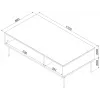 Mesa/banco PALAZZO BIS 110x60x40 blanco mate