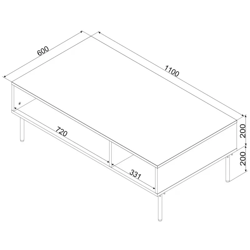 Mesa/banco PALAZZO BIS 110x60x40 blanco mate