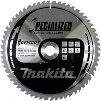 Makita Specialized EFFICUT - Disco de sierra circular - para madera, metal - 305 mm - 60 dientes - para Makita DLS211ZU, LS003GZ01, LS1219L (B-67309)