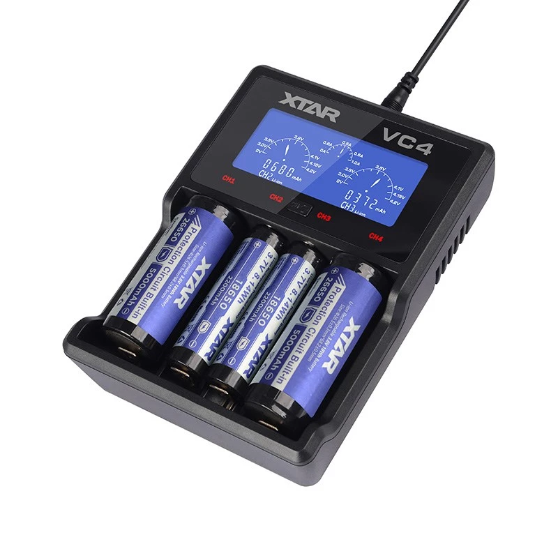Cargador USB de pilas domésticas XTAR VC4