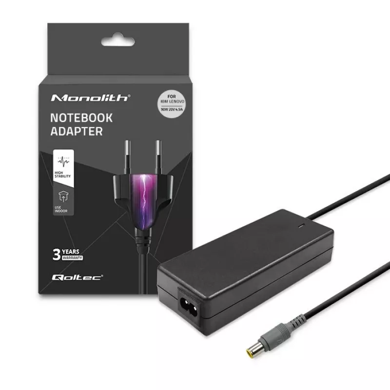 Qoltec 50093 Fuente de alimentación/adaptador 90 W Negro