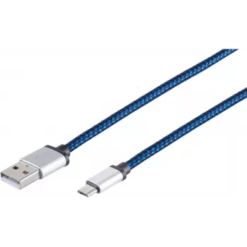 Cable USB S/CONN 14-50017 USB 2.0 0,3 m