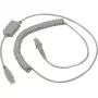 Datalogic Cable USB, cable de conexión USB en espiral, en espiral, Gris, 2 m, Compatible con todos los escáneres de mano (90A051922)