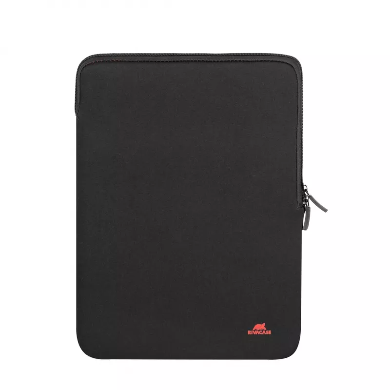 Funda antichoque RIVACASE 5221 para MacBook 13, vertical, negra, doble cremallera