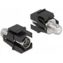 Módulo Keystone conector hembra IEC a conector hembra F negro DeLOCK 86855