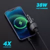 Cargador de coche Tellur FCC10 38W 6A PD20W QC3.0 – fuente de alimentación para vehículo USB-C y USB-A