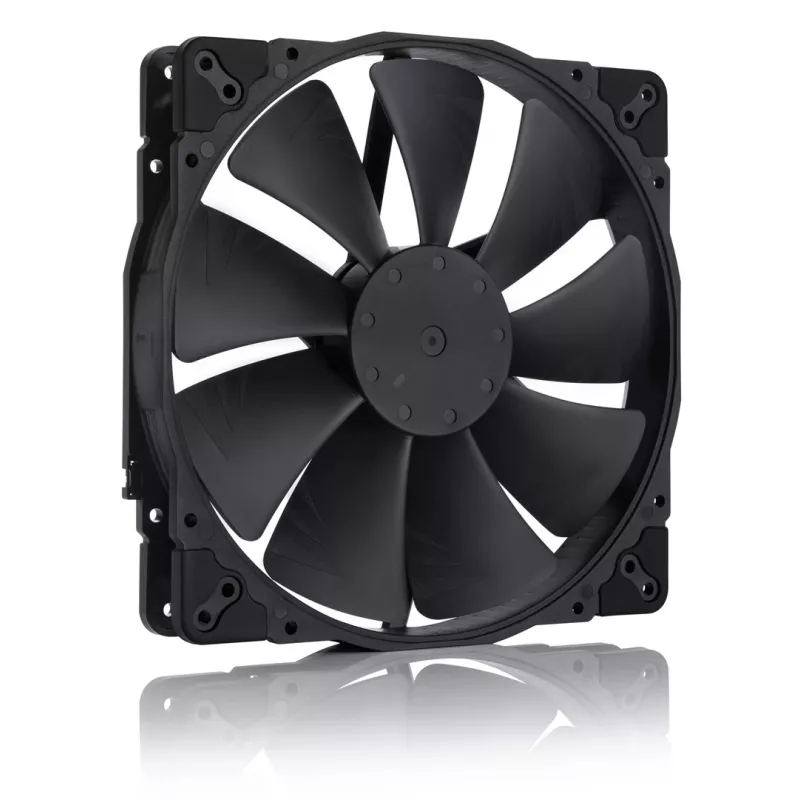 Noctua NF-A20 PWM chromax.black.swap ventilador de caja, 200 mm, 350–800 rpm, 18,1 dB, rodamiento SSO2, negro