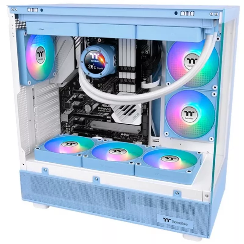 Ventilador de carcasa Thermaltake CT140 EX Reverse ARGB 140mm pack de 3 azul hortensia