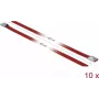 Bridas DeLOCK 18783 acero inoxidable rojo 400 mm 10 uds.