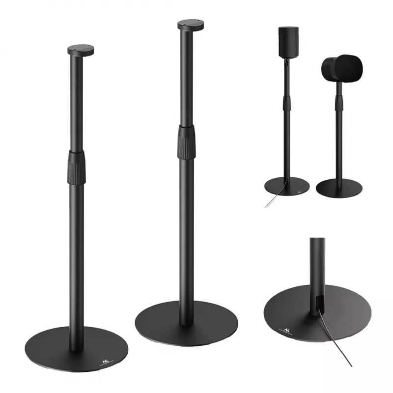 Soporte de suelo MACLEAN MC-496 para Sonos Era 100 y 300, ajustable en altura 682–1068 mm