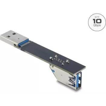Adaptador cambiador de género USB Type-A DELOCK 67422, Type-A a Type-A, negro