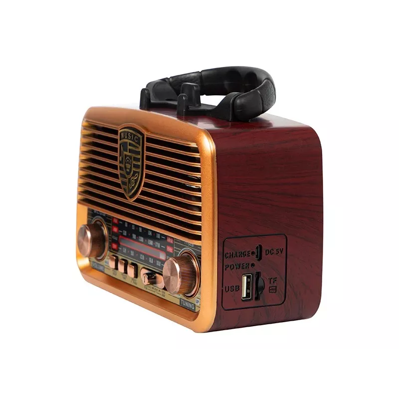 Radio analógica BLOW RA10 AM/FM solar 77-540 — receptor AM/FM con panel solar y batería de respaldo