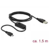 Cable USB DeLOCK 84803 USB 2.0 1,5 m USB A Micro-USB B negro