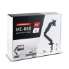 Soporte para monitor MACLEAN MC-860 soporte de mesa para pantallas de 27 inch (68,6 cm), VESA 75x75–100x100, carga máx. 8 kg, negro