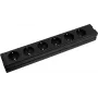 Regleta de enchufes EUROLITE 30240080 — 6 tomas, carcasa de aluminio, negro