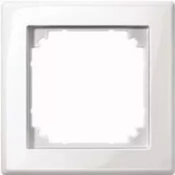 Placa de pared / tapa de interruptor Merten 484119, diseño sin tornillos, blanco, 1 ud.