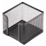 Caja de notas Forpus, 9,5x9,5 cm, negra, metal perforado 1005-008