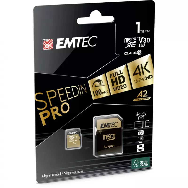 Tarjeta de memoria Emtec 1 TB MicroSDXC UHS-I ECMSDM1TXC10SP